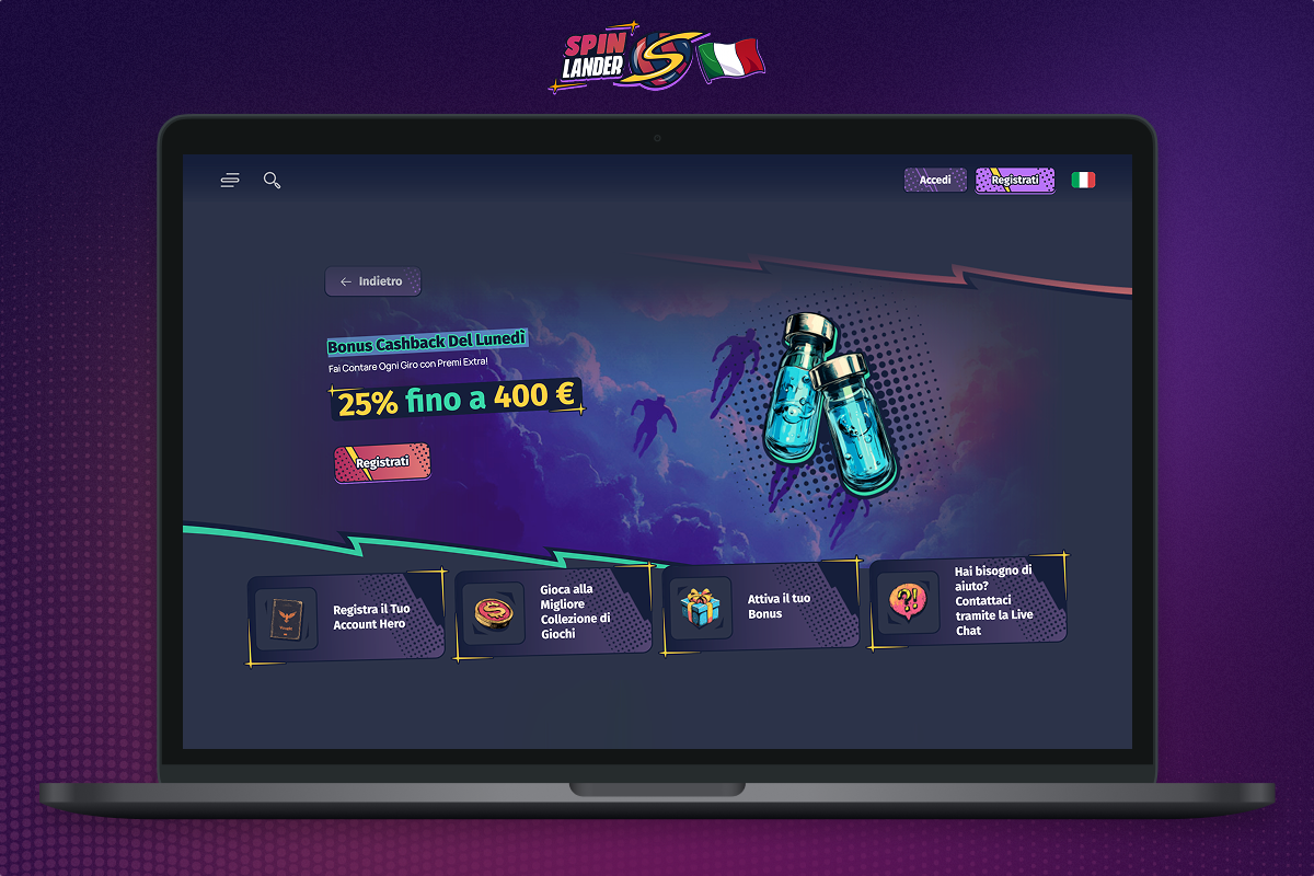 Bonus cashback su Spinlander Italia