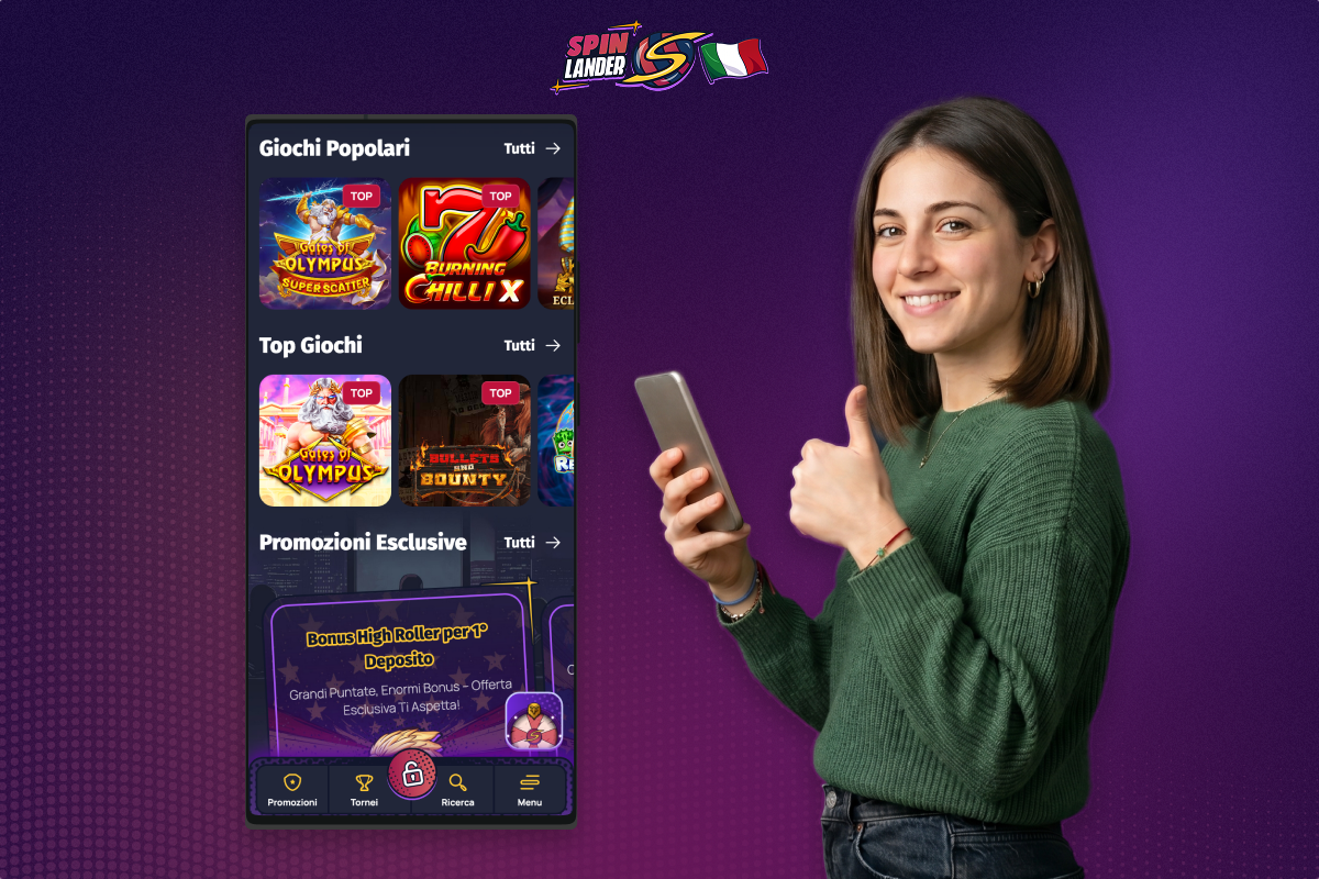 Le caratteristiche principali dell'app Spinlander per gli italiani