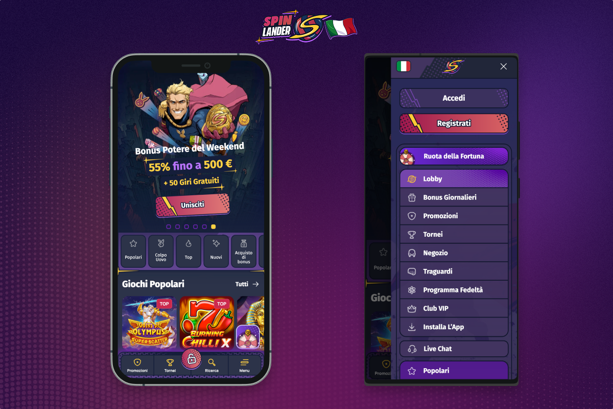 Scarica l'app Spinlander per Android e iOS